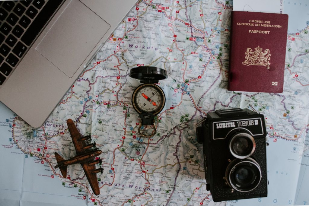 travel, tourism, map, passport