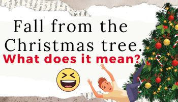 fall from the christmas tree what does it mean, a laughing face, a woman who broke off the Christmas tree
